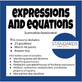 Expressions and Equations Summative Assessment