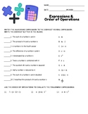 Expressions and Order of Operations Quiz with Key