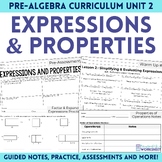 Expressions and Properties Unit Pre Algebra Curriculum