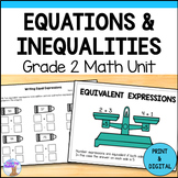 Equations & Inequalities Unit - Grade 2 (Ontario Curriculum)