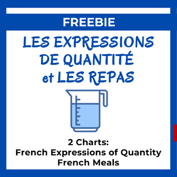 Preview of French Expressions of Quantity + Vocabulary for Meals in French - 2 Charts