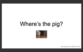 Preview of Expressive Language Activity: Where's the pig?