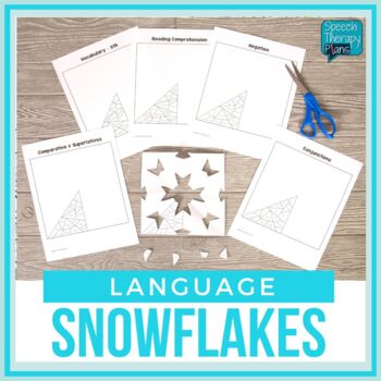 Preview of No Prep Expressive & Receptive Language Snowflakes