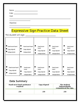 Preview of Expressive Sign Language Data Collection Form