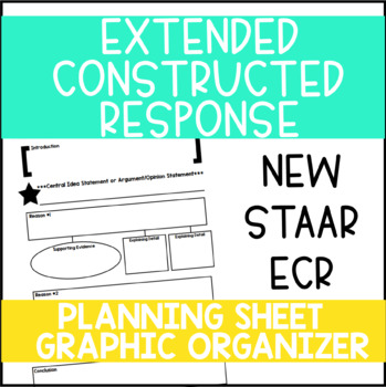 Preview of Extended Constructed Response ECR Planning Sheet