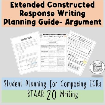 Preview of Extended Constructed Response (ECR) Writing Planning Guide | Argument