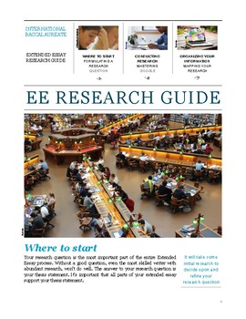 Preview of Extended Essay Research Guide Hyperlinked PDF