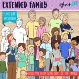 Extended Family Clipart with Both Sides of the Family Tree