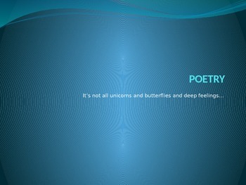 Preview of Extended Introduction to Poetry PPT