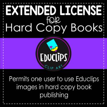 Preview of Extended License - Hard Copy Books {Educlips}