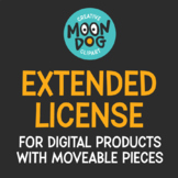 Extended License for Digital Products with Moveable Clipart