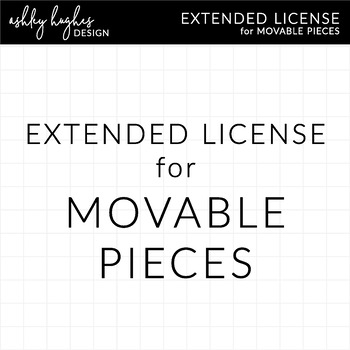 Preview of Extended License for Movable Clipart Pieces  [Ashley Hughes Design]
