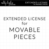 Extended License for Movable Clipart Pieces  [Ashley Hughe