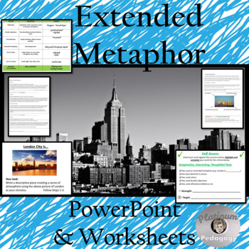 Preview of Extended Metaphor   -  PowerPoint and Worksheets