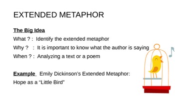 metaphor extended poetry text subject