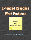 Extended Response Word Problems - 6.EE.1-9