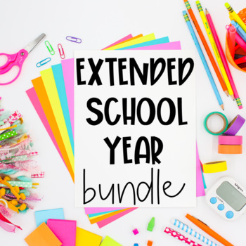 Preview of Special Education Extended School Year Bundle Summer School 