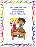 Extended Standards Pre/Post Test Number Systems 6-8