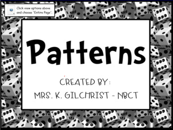 Preview of Extending & Growing Patterns in Math - Smart NOTEBOOK Lesson