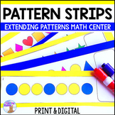 Shape Patterns Math Center - Extending Patterns - Grade 1 & 2