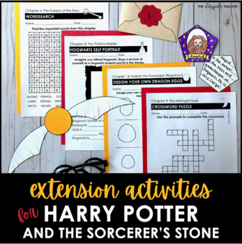 Preview of Extension Activities for Harry Potter and the Sorcerer's Stone with Sorting Quiz