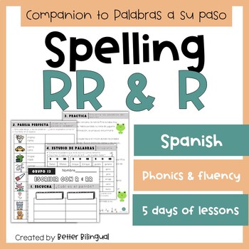 Preview of 2nd and 3rd grade Spanish Phonics R and RR lesson and reading fluency passage