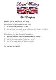 Extension for Royal Wedding problem solving activity