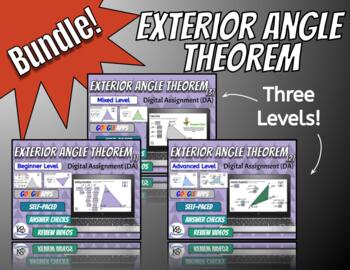 Preview of Exterior Angle Theorem BUNDLE - Digital Lessons