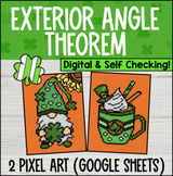 Exterior Angle Theorem Digital Pixel Art | Angles of Trian