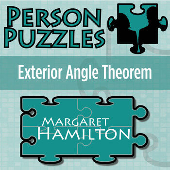 Preview of Exterior Angle Theorem - Printable & Digital Activity - Margaret Hamilton Puzzle