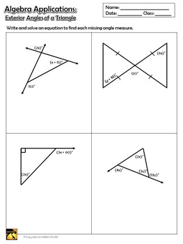 Exterior Angles Of A Triangle Inquiry Activity