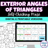 Exterior Angles of Triangles Maze - Digital Activity & Worksheet