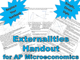 Externalities - AP microeconomics handout