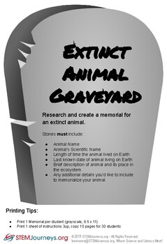 Preview of Extinct Animal Memorial Graveyard