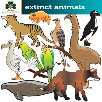 Extinct Animals Clip Art by Studio Devanna | TPT
