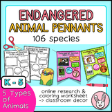 Endangered Species Research Pennants | 106 Animals | Earth