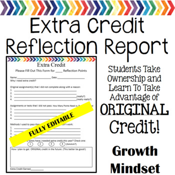 Preview of Extra Credit Coupon | Reflection Assignment | Growth Mindset FREE