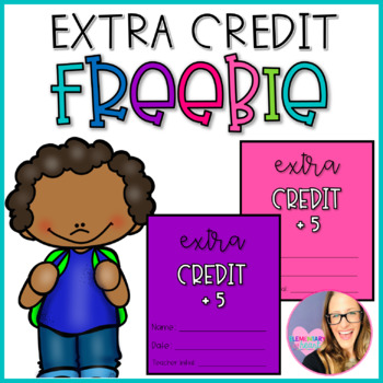 Preview of Extra Credit Coupons- FREEBIE