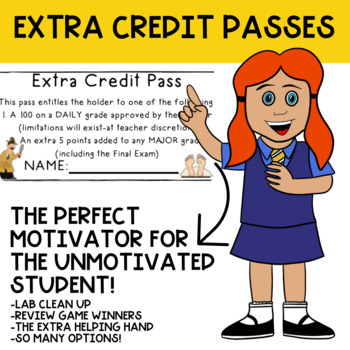Preview of Extra Credit Passes-10 per sheet