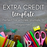 Extra Credit Template for an article, magazine or journal