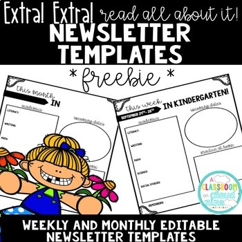 Preview of Extra Extra! {*Editable* Newsletter Template FREEBIE!}