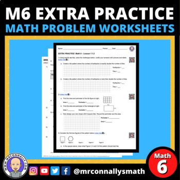 Preview of Extra Practice: Math 6 - Lesson 2.3.3