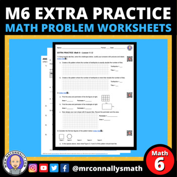 Preview of Extra Practice: Math 6 - Lesson 8.1.3