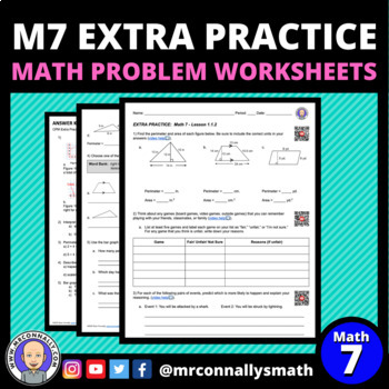 Preview of Extra Practice: Math 7 - Lesson 1.2.1