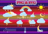 Extra Weather Clip art for classroom decoration