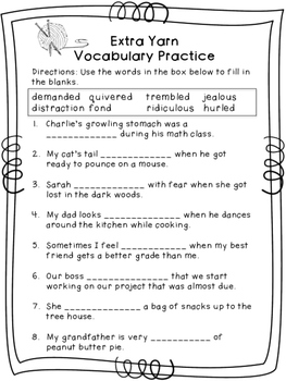 Extra Yarn Book Activities by Mrs School Teacher