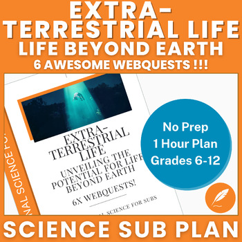Preview of Extraterrestrial Life: Exoplanet SETI Alien Life on Mars (NO PREP) 6x WebQuests