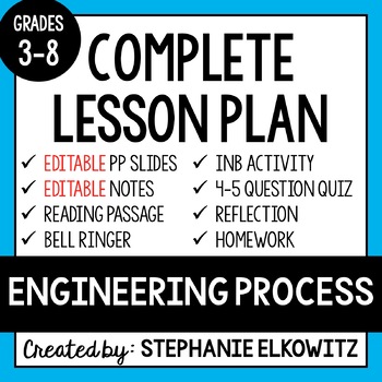 Preview of 3-5-ETS1-3 Engineering Design Process Lesson | Printable & Digital