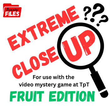 Preview of Extreme Close Up! Fruit Edition - Worksheets Bundle