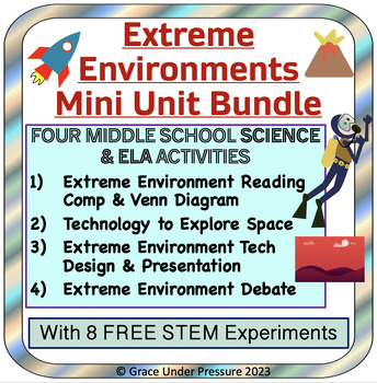 Preview of Extreme Environments Earth Science Mini Unit: Middle School Science & ELA